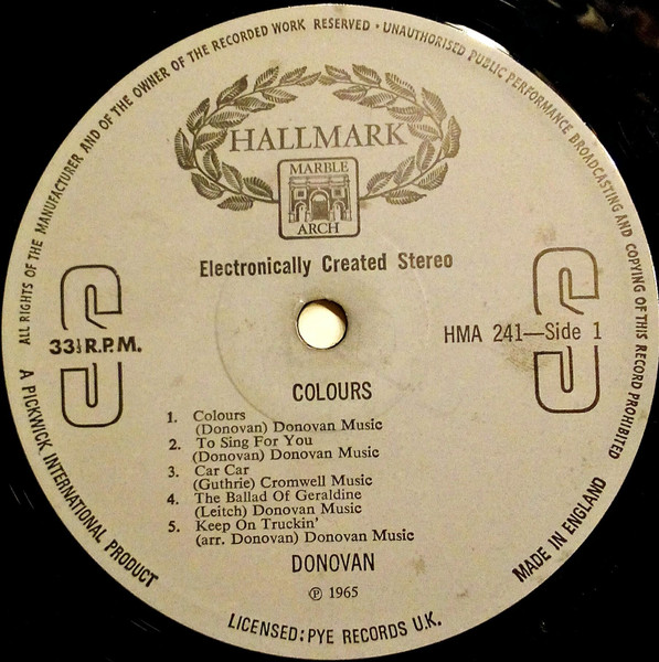 Cover zu Donovan - Colours | Vinyl | Rock, Folk, World, & Country | UK Schallplatten Ankauf