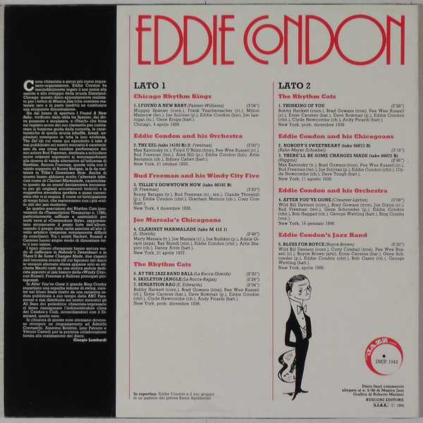 Cover zu Eddie Condon - Eddie Condon | 1986 | Vinyl | Jazz | Italy Schallplatten Ankauf
