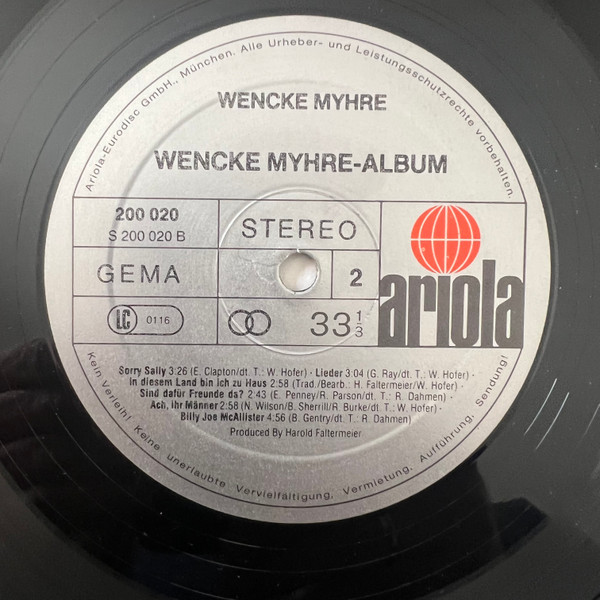Cover zu Wencke Myhre - Album | 1978 | Vinyl | Pop | Germany