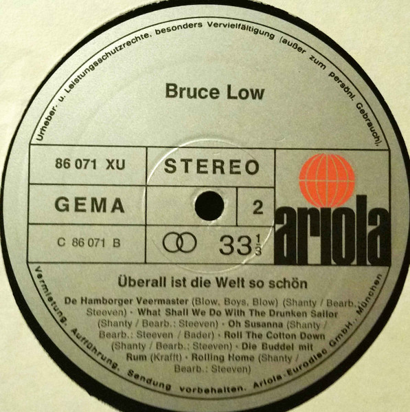 Cover zu Bruce Low - Überall Ist Die Welt So Schön | Vinyl | Pop, Folk, World, & Country | Germany