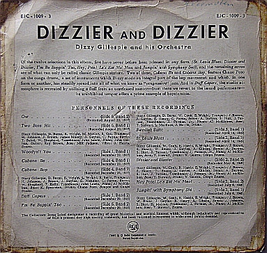 Cover zu Dizzy Gillespie And His Orchestra - Dizzier And Dizzier | 1957 | Vinyl | Jazz, Latin | Germany Schallplatten Ankauf