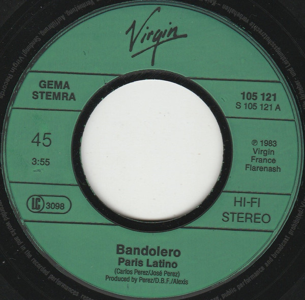 Cover zu Bandolero - Paris Latino / El Bandido Caballero | 1983 | 7
