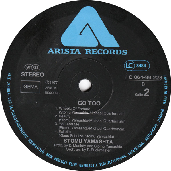 Cover zu Stomu Yamashta's Go - Go Too | 1977 | LP, Album | Electronic, Jazz, Rock | Germany