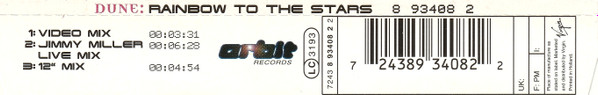 Cover zu Dune (3) - Rainbow To The Stars | 1996 | Vinyl | Electronic | Europe Schallplatten Ankauf