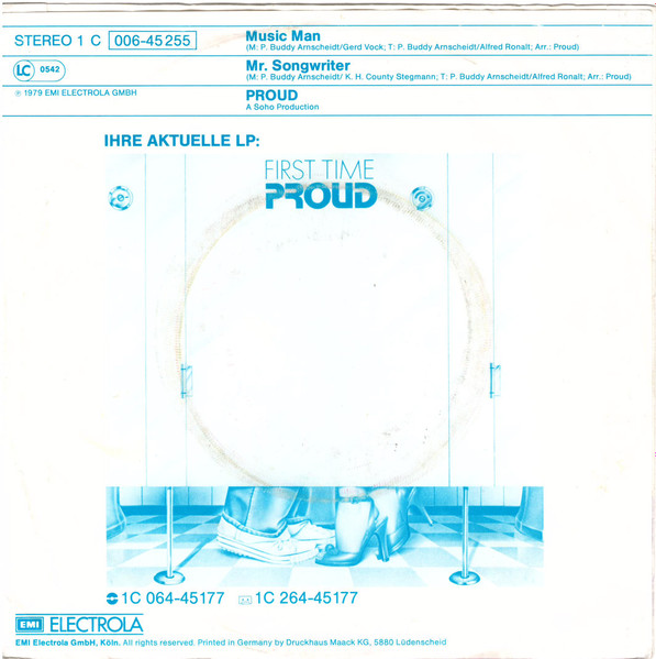 Cover zu Proud - Music Man | 1979 | 7