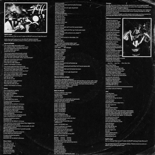 Cover zu Spliff - The Spliff Radio Show | 1980 | LP, Album | Electronic, Rock | Germany