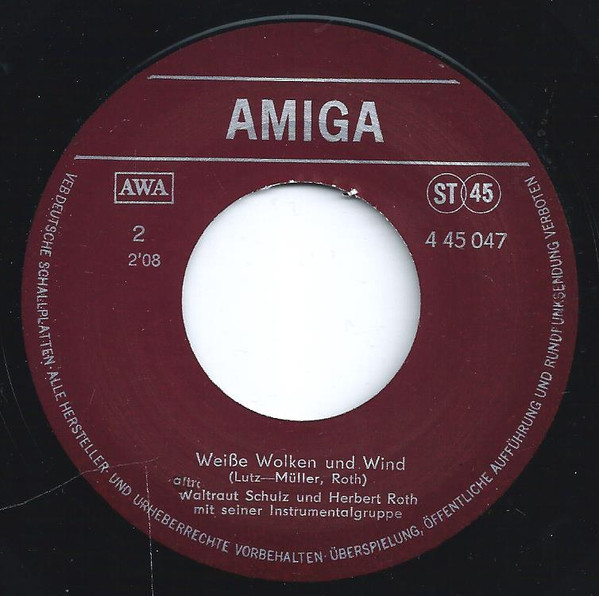 Cover zu Waltraut Schulz & Herbert Roth Mit Seiner Instrumentalgruppe Herbert Roth - Gruß Aus Fischbach / Weiße Wolken Und Wind | 1976 | Vinyl | Folk, World, & Country