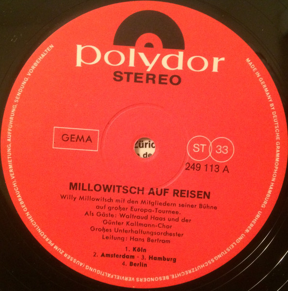 Cover zu Willy Millowitsch Und Die Mitglieder Seiner Bühne Auf Großer Europa-Tournee Lotti Krekel, Elsa Scholten, Bernd Hoffmann (7), Franz Schneider (8), Waltraut Haas Und Der Günter Kallmann Chor, Schallplatten Ankauf