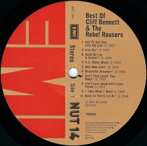 Cover zu Cliff Bennett & The Rebel Rousers - The Best Of Cliff Bennett And The Rebel Rousers | 1978 | Vinyl | Rock, Blues | UK