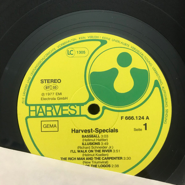 Cover zu Various - Harvest Specials | 1977 | Vinyl | Electronic, Rock | Germany Schallplatten Ankauf