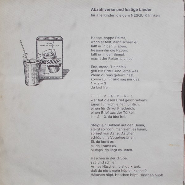 Cover zu Unknown Artist - Hoppe Hoppe Reiter (Abzählverse Und Lustige Kinderlieder) | Vinyl | Non-Music, Children's | Germany