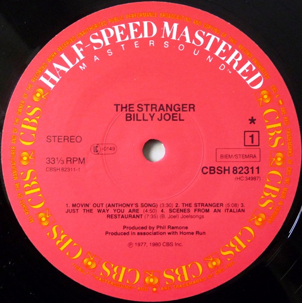 Cover zu Billy Joel - The Stranger | 1980 | Vinyl, LP, Album, Reissue, Remastered | Rock, Pop | Europe Schallplatten Ankauf