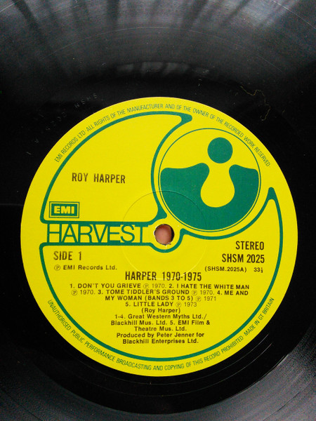 Cover zu Roy Harper - Harper 1970-1975 | 1978 | Vinyl | Rock | UK