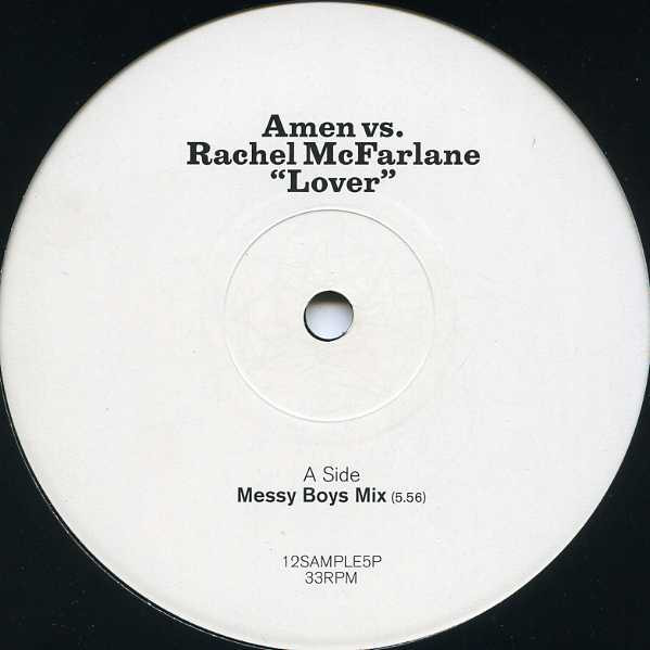 Cover zu Amen! UK Vs. Rachel McFarlane - Lover | 2000 | Vinyl | Electronic | UK Schallplatten Ankauf