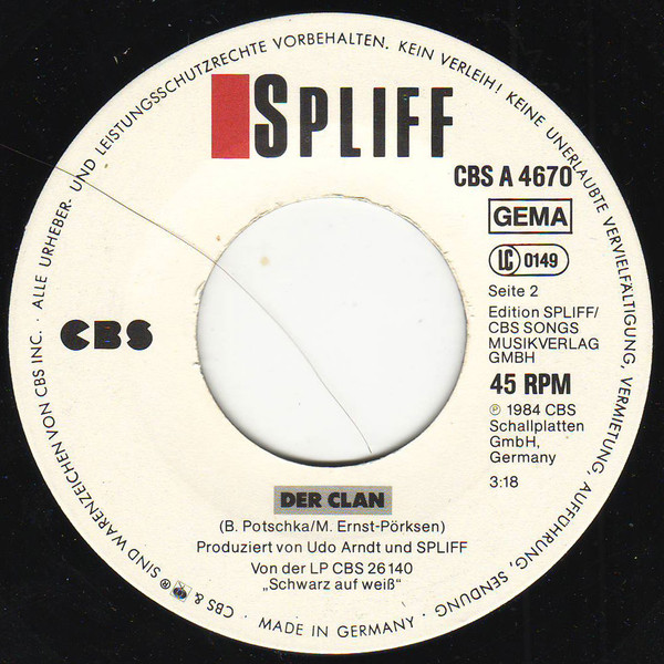 Cover zu Spliff - Radio | 1984 | 7