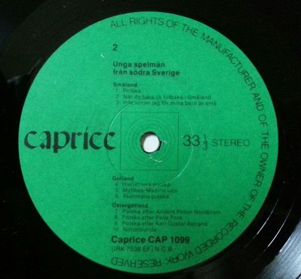 Cover zu Various - Unga Spelmän Från Södra Sverige | 1976 | Vinyl | Folk, World, & Country | Sweden