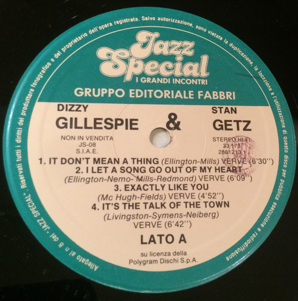 Cover zu Dizzy Gillespie & Stan Getz - Dizzy Gillespie & Stan Getz | 1980 | Vinyl | Jazz | Italy
