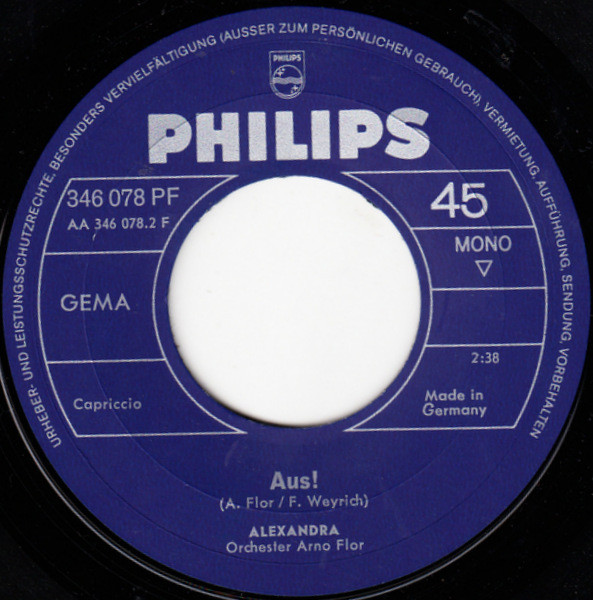 Cover zu Alexandra (7) - Zigeunerjunge / Aus | 1967 | Vinyl, 45 RPM, 7