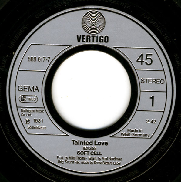 Cover zu Soft Cell - Tainted Love | 1987 | Vinyl | Electronic | Germany Schallplatten Ankauf