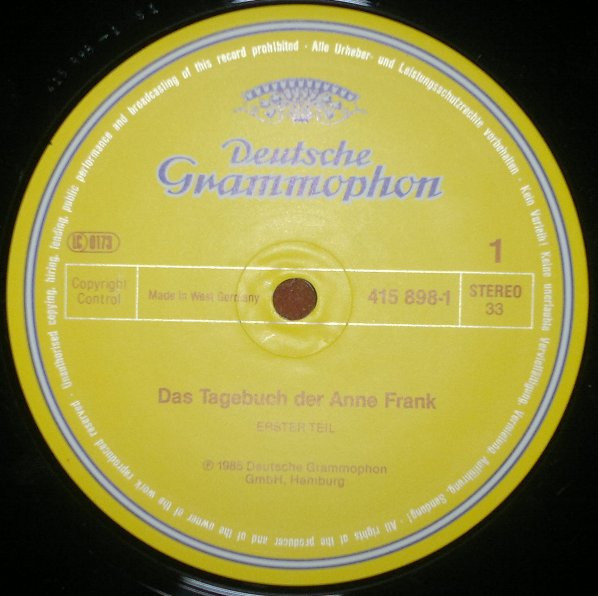 Cover zu Anne Frank (2) - Das Tagebuch Der Anne Frank | 1985 | Vinyl | Non-Music | Germany Schallplatten Ankauf