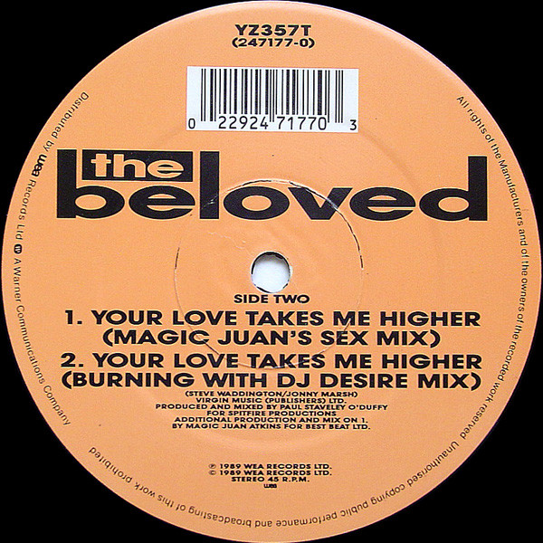 Cover zu The Beloved - Your Love Takes Me Higher | 1989 | 12