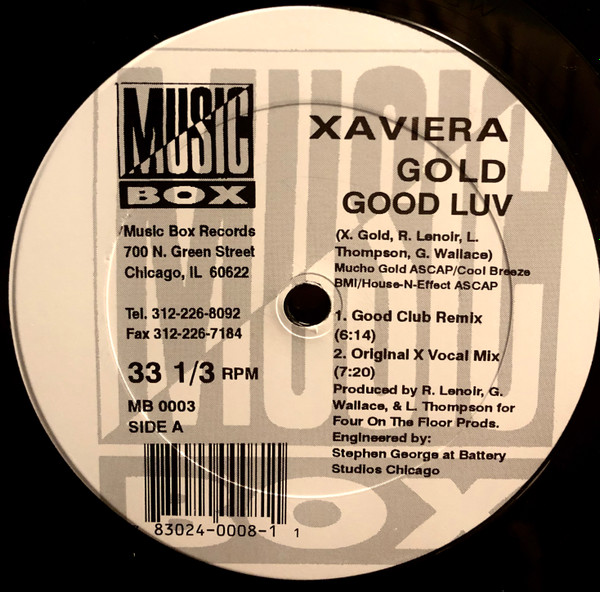 Cover zu Xaviera Gold - Good Luv | 1994 | Vinyl | Electronic | US Schallplatten Ankauf
