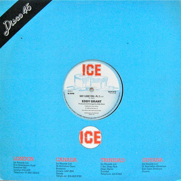 Cover zu Eddy Grant - Say I Love You | 1978 | Vinyl | Electronic, Reggae | UK