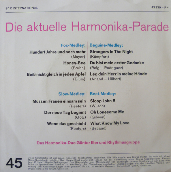 Cover zu Das Harmonika-Duo Günter Iller - Die Aktuelle Harmonika-Parade | Vinyl | Pop | Germany Schallplatten Ankauf