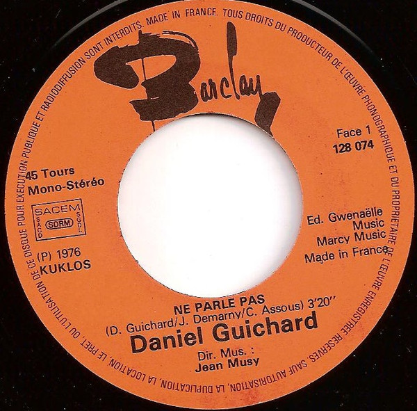 Cover zu Daniel Guichard - Ne Parle Pas | 1976 | Vinyl | Pop | France