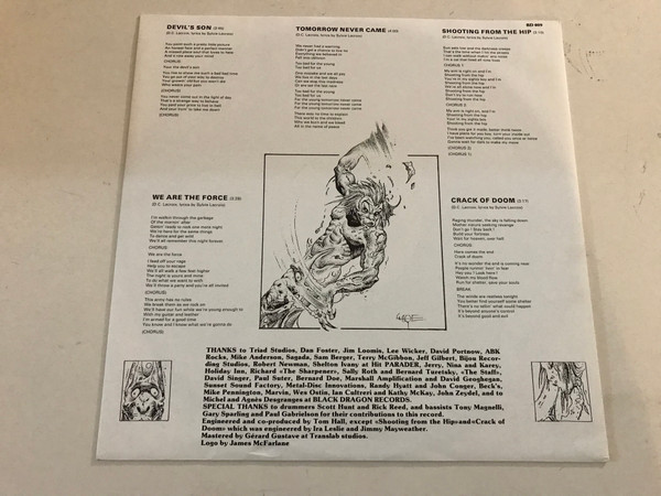 Cover zu D.C. Lacroix - Crack Of Doom | 1986 | Vinyl | Rock | France