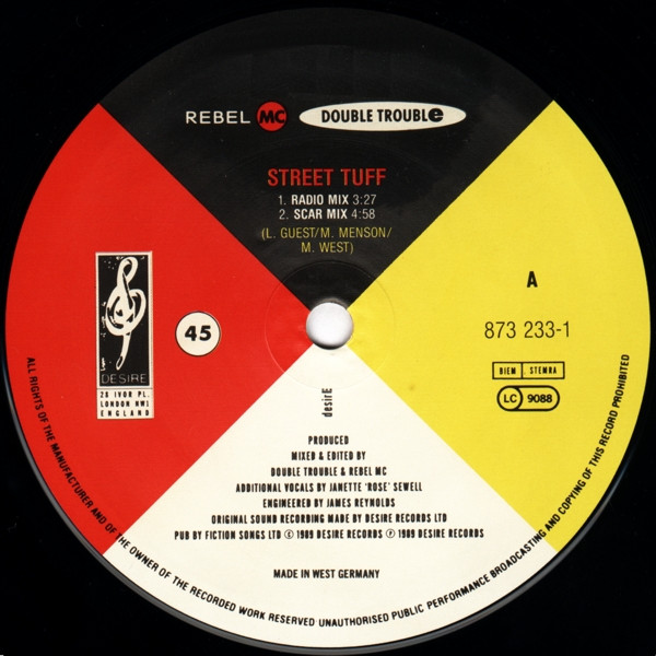 Cover zu Double Trouble & Rebel MC - Street Tuff | 1989 | Vinyl | Electronic | Europe
