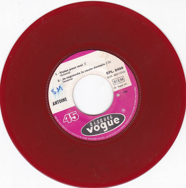 Cover zu Antoine (2) - Votez Pour Moi | 1966 | Vinyl | Rock, Pop | France