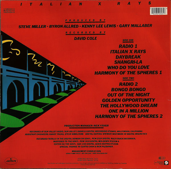 Cover zu Steve Miller Band - Italian X Rays | 1984 | LP, Album | Rock | Germany