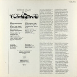 Bild Emmerich Kálmán, Anneliese Rothenberger, Nicolai Gedda, Olivera Miljakovic, Willi Brokmeier, Wolfgang Anheisser – Die Csárdásfürstin (Großer Querschnitt) | Vinyl, LP, Reissue | Classical Schallplatten Ankauf