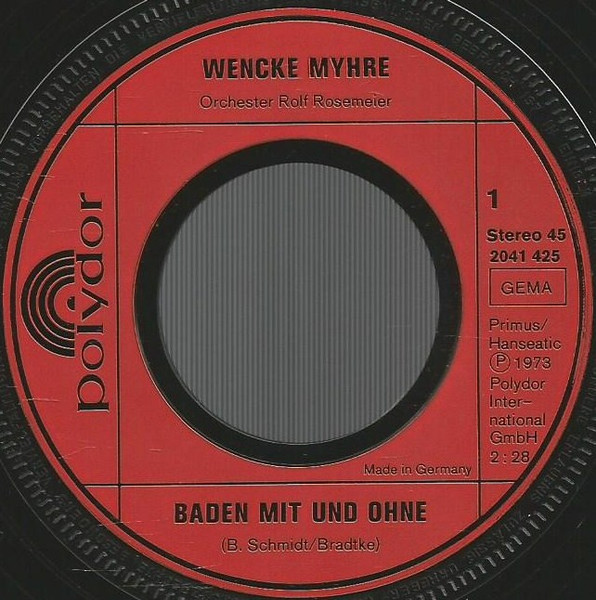 Cover zu Wencke Myhre - Baden Mit Und Ohne | 1973 | Vinyl | Pop | Germany