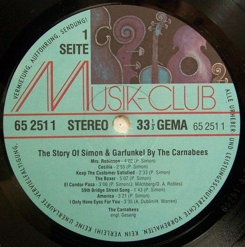 Cover zu The Carnabees - The Story Of Simon & Garfunkel By The Carnabees | Vinyl | Pop | Germany