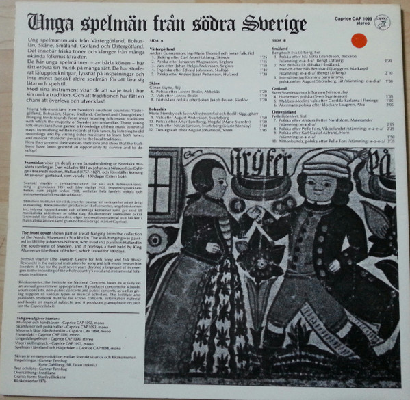 Cover zu Various - Unga Spelmän Från Södra Sverige | 1976 | Vinyl | Folk, World, & Country | Sweden