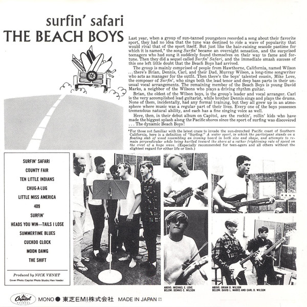 Cover zu The Beach Boys - Surfin' Safari | 1989 | Vinyl | Rock, Pop | Japan Schallplatten Ankauf