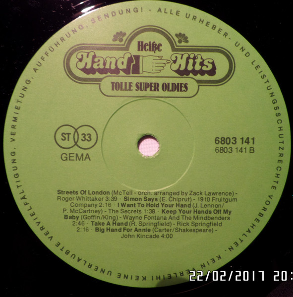 Cover zu Various - Heiße Hand Hits | Vinyl | Pop, Folk, World, & Country | Germany Schallplatten Ankauf