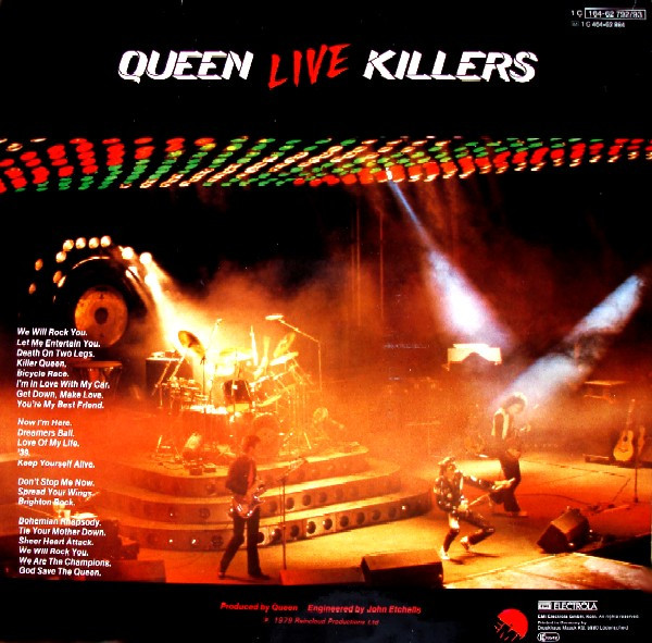 Cover zu Queen - Live Killers | 1979 | Vinyl, LP, Album, Stereo, 2xLP, Gat | Rock | Germany