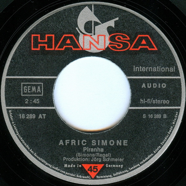 Cover zu Afric Simone - Ramaya | 1975 | 7