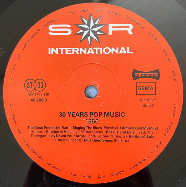 Cover zu Various - 30 Years Popmusic 1956 | 1984 | Vinyl | Jazz, Rock, Pop | Germany Schallplatten Ankauf
