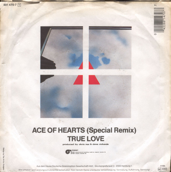 Cover zu Chris Rea - Ace Of Hearts | 1984 | Vinyl | Electronic, Rock | Germany Schallplatten Ankauf