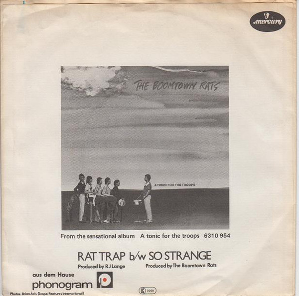 Cover zu The Boomtown Rats - Rat Trap | 1978 | Vinyl | Rock | Germany Schallplatten Ankauf