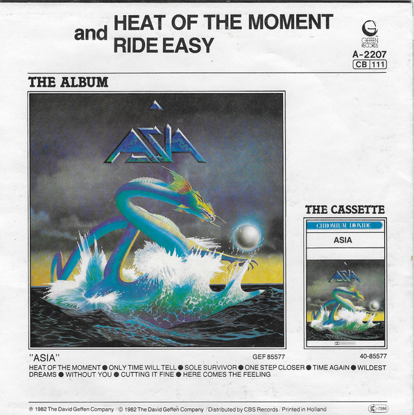 Cover zu Asia (2) - Heat Of The Moment | 1982 | 7
