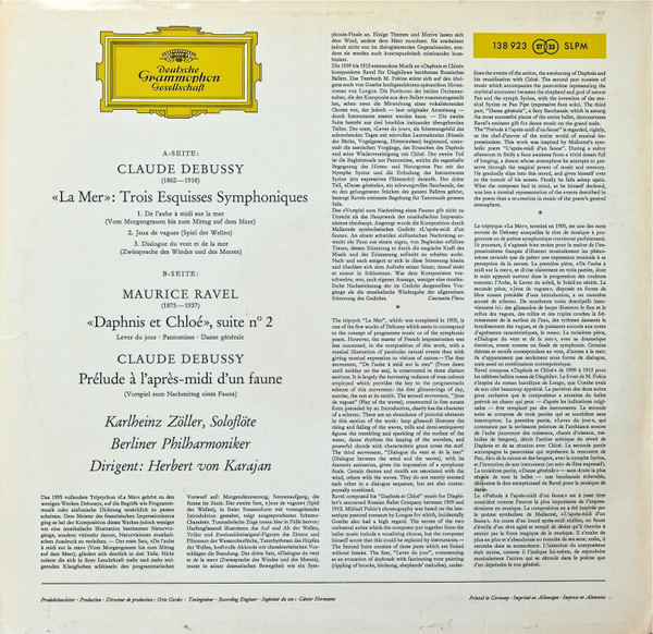 Cover zu Claude Debussy / Maurice Ravel - Berliner Philharmoniker · Herbert von Karajan - La Mer · Prélude À L'Après-Midi D'Un Faune / Daphnis Et Chloé, Suite N° 2 | Vinyl | Classical | Germany Schallplatten Ankauf