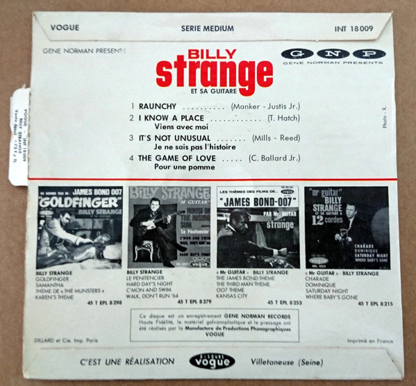 Cover zu Billy Strange - Raunchy | 1965 | Vinyl | Pop | France Schallplatten Ankauf