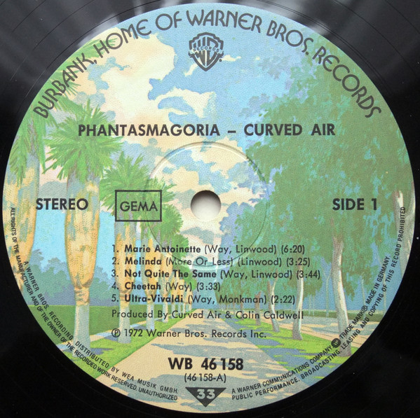 Cover zu Curved Air - Phantasmagoria | Vinyl | Rock | Germany Schallplatten Ankauf