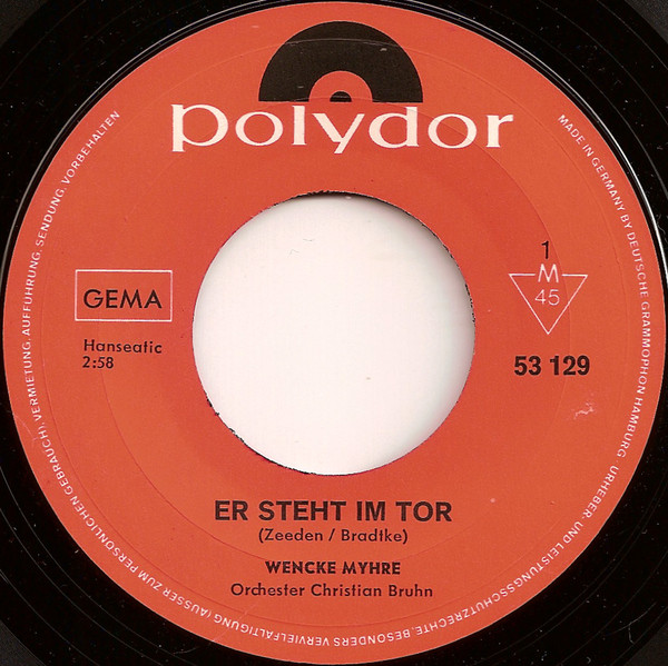 Cover zu Wencke Myhre - Er Steht Im Tor | 1969 | Vinyl | Pop | Germany