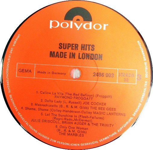 Cover zu Various - Super Hits Made In London | Vinyl | Rock, Pop | Germany